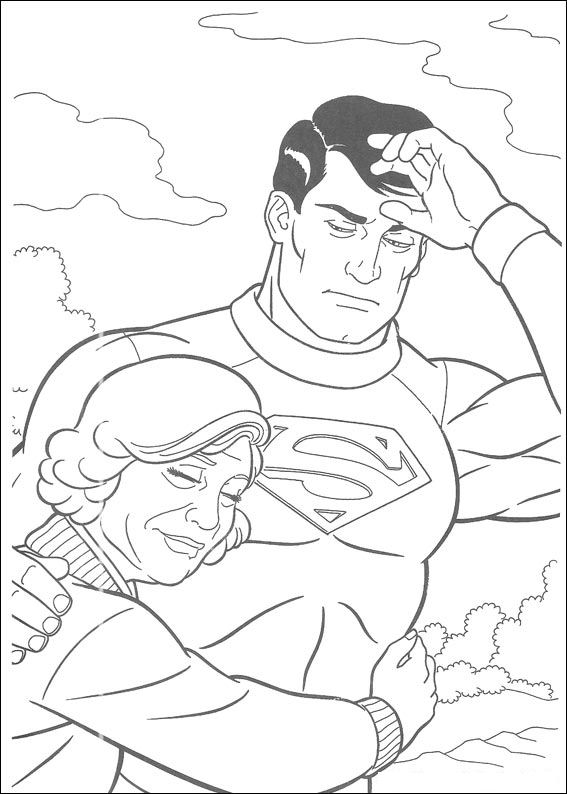 Plansa de colorat cu Superman 16 8
